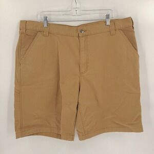 Carhartt Shorts Mens 42 Brown Tan Cargo Relaxed Fix Work Canvas Outdoor